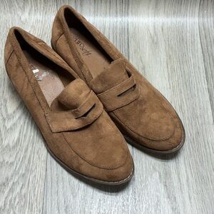 Eurosoft  Tan Suede Penny Loafers